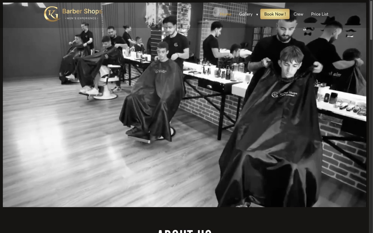 Αρχική σελίδα του gkbarbershops.gr